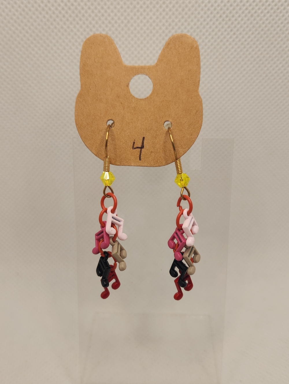 Musical Note Dangle Earrings - 4